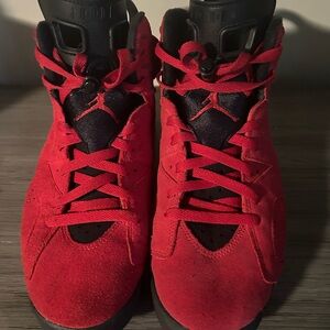 Jordan Red and Black Athletic Shoes